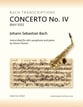 CONCERTO IV BWV 1055 P.O.D cover